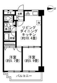 ソサエティ森下 604 間取り図