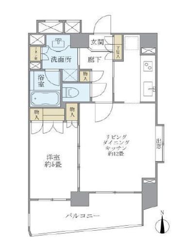 グランアビテ四谷三丁目ステーションフロント 13階 間取り図