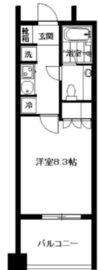 オーベル代々木公園 1階 間取り図