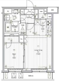 ザ・プレミアムキューブジー大崎 407 間取り図