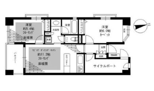 ルモンド恵比寿 12階 間取り図