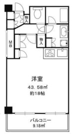 スカイグランデ汐留 15階 間取り図