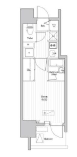 大森海岸レジデンス 1203 間取り図