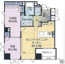 CONOE赤坂丹後町 5階 間取り図