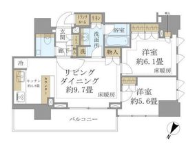 ザ・パークハウス高輪タワー 3階 間取り図