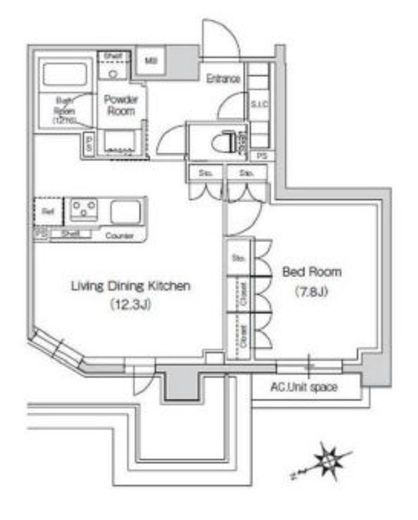 スタイリオ元住吉2 510 間取り図