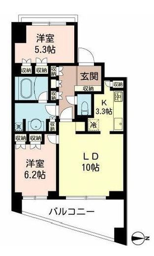 グランドメゾン高輪台 5階 間取り図