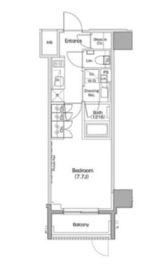 ザ・パークハビオ麻布十番 503 間取り図