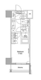 ザ・パークハビオ麻布十番 504 間取り図