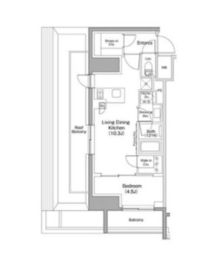 ザ・パークハビオ麻布十番 506 間取り図