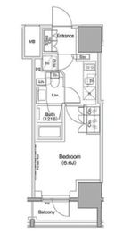 ザ・パークハビオ麻布十番 510 間取り図