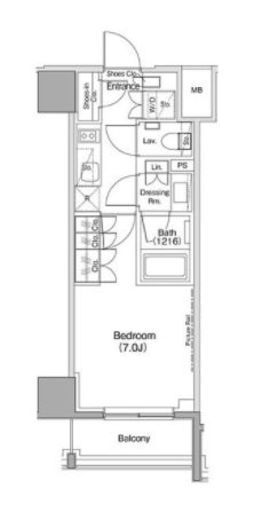 ザ・パークハビオ麻布十番 304 間取り図