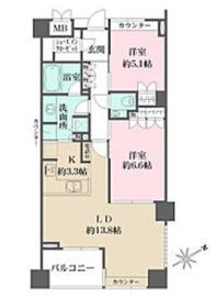 レジデンシア春日安藤坂 7階 間取り図