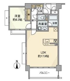 アイディーコート東新宿 13階 間取り図