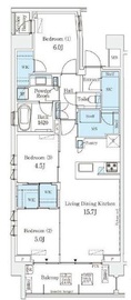 ライトテラス世田谷砧 304 間取り図