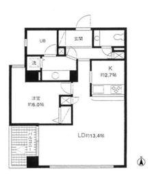 プロヴェール自由が丘 403 間取り図
