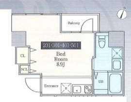 グレイシス三番町 401 間取り図