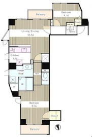 ザ・テラス千駄木 201 間取り図