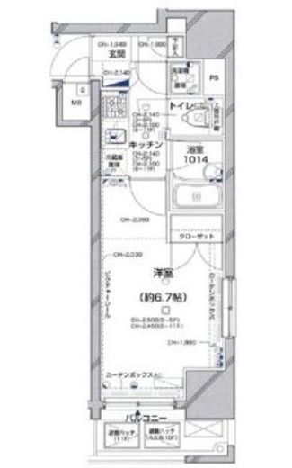 グラーサ銀座イースト 5階 間取り図