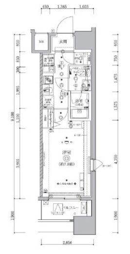 ALTERNA亀戸 (オルタナ亀戸) 204 間取り図