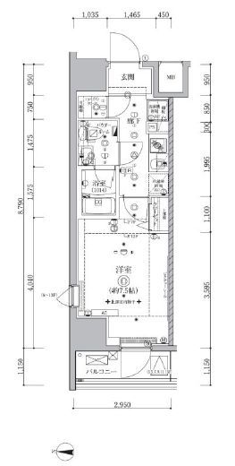 ALTERNA亀戸 (オルタナ亀戸) 705 間取り図