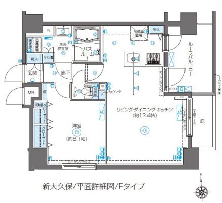 ZOOM新大久保 11階 間取り図