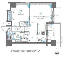 ZOOM新大久保 11階 間取り図