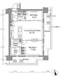 パークアクシス渋谷桜丘サウス 402 間取り図