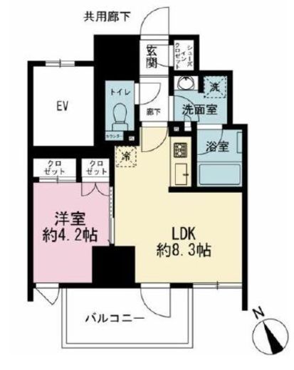 リビオレゾン入船 4階 間取り図