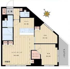 ソラシア小石川 4階 間取り図