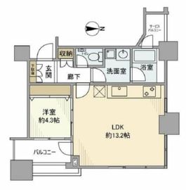 サンウッド三田パークサイドタワー 5階 間取り図