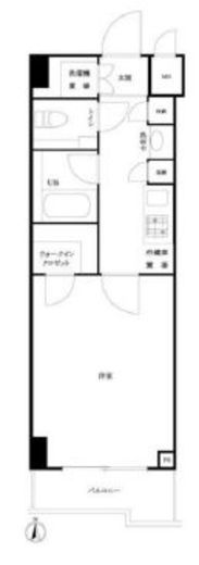 ルーブル泉岳寺前 2階 間取り図