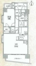 ライオンズステージ麻布 6階 間取り図