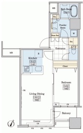 レジディアタワー上池袋 タワー棟 1701 間取り図