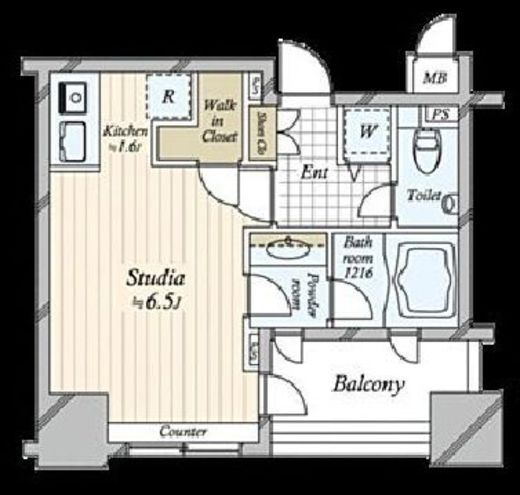 クオリア広尾 5階 間取り図