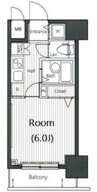ガーラ日本橋一丁目 8階 間取り図