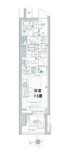 デュオステージ蒲田 13階 間取り図