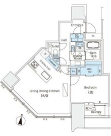 パークコート渋谷ザタワー 14階 間取り図