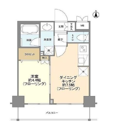 ダイナシティ高田馬場 8階 間取り図