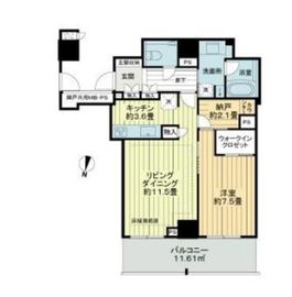 ザ・ライオンズ上野の森 15階 間取り図