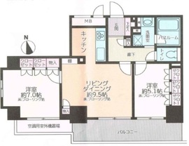 クリオ東新宿壱番館 9階 間取り図