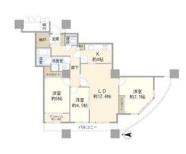西戸山タワーホウムズ 16階 間取り図
