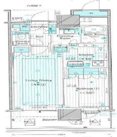 ブランズタワー豊洲 23階 間取り図