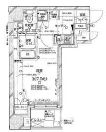 グラーサ銀座イースト 9階 間取り図