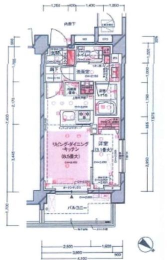 ルジェンテ荻窪 7階 間取り図