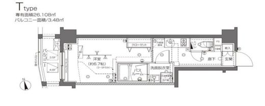 ZOOM大塚 4階 間取り図