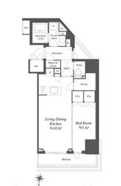 アイフラット文京本駒込 402 間取り図