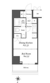 アイフラット文京本駒込 203 間取り図