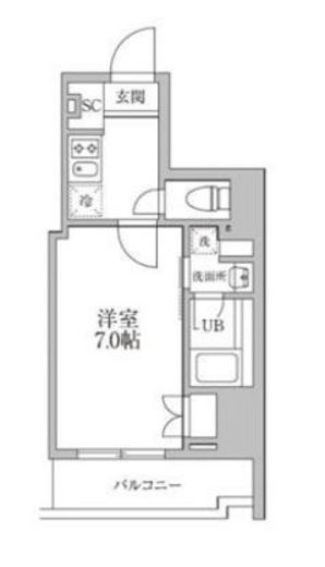 レジディア文京本郷3 1204 間取り図