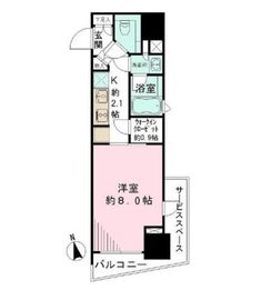 パークリュクス新宿御苑前mono 4階 間取り図